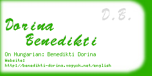 dorina benedikti business card